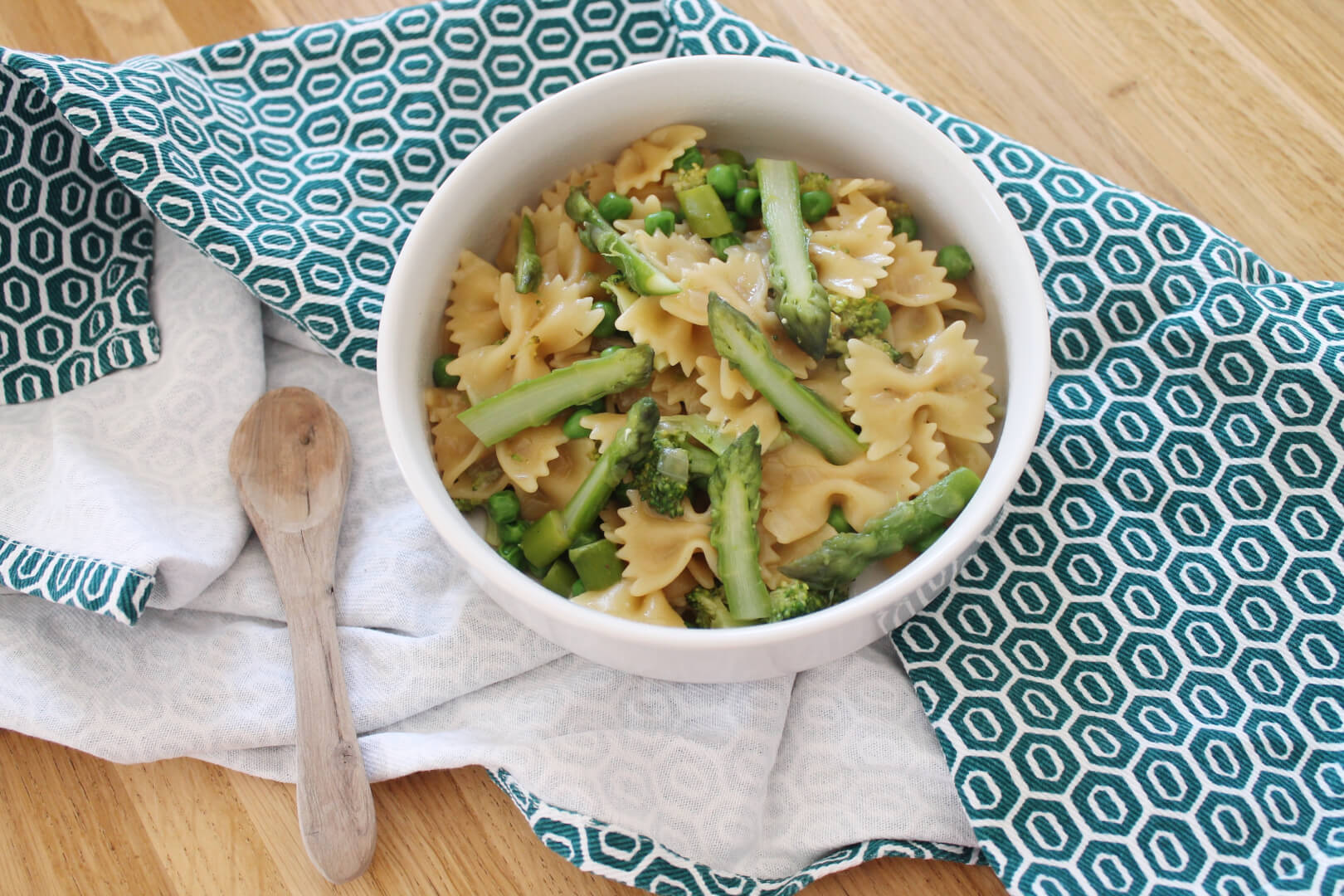 One pot pasta du printemps aux légumes verts - Creatyve