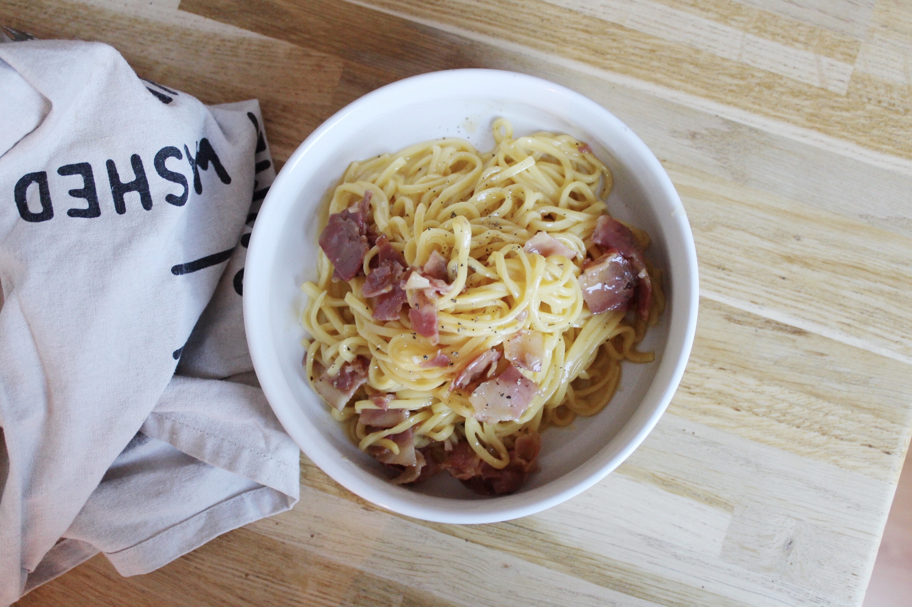 Les véritables spaghetti à la Carbonara sans crème - Creatyve